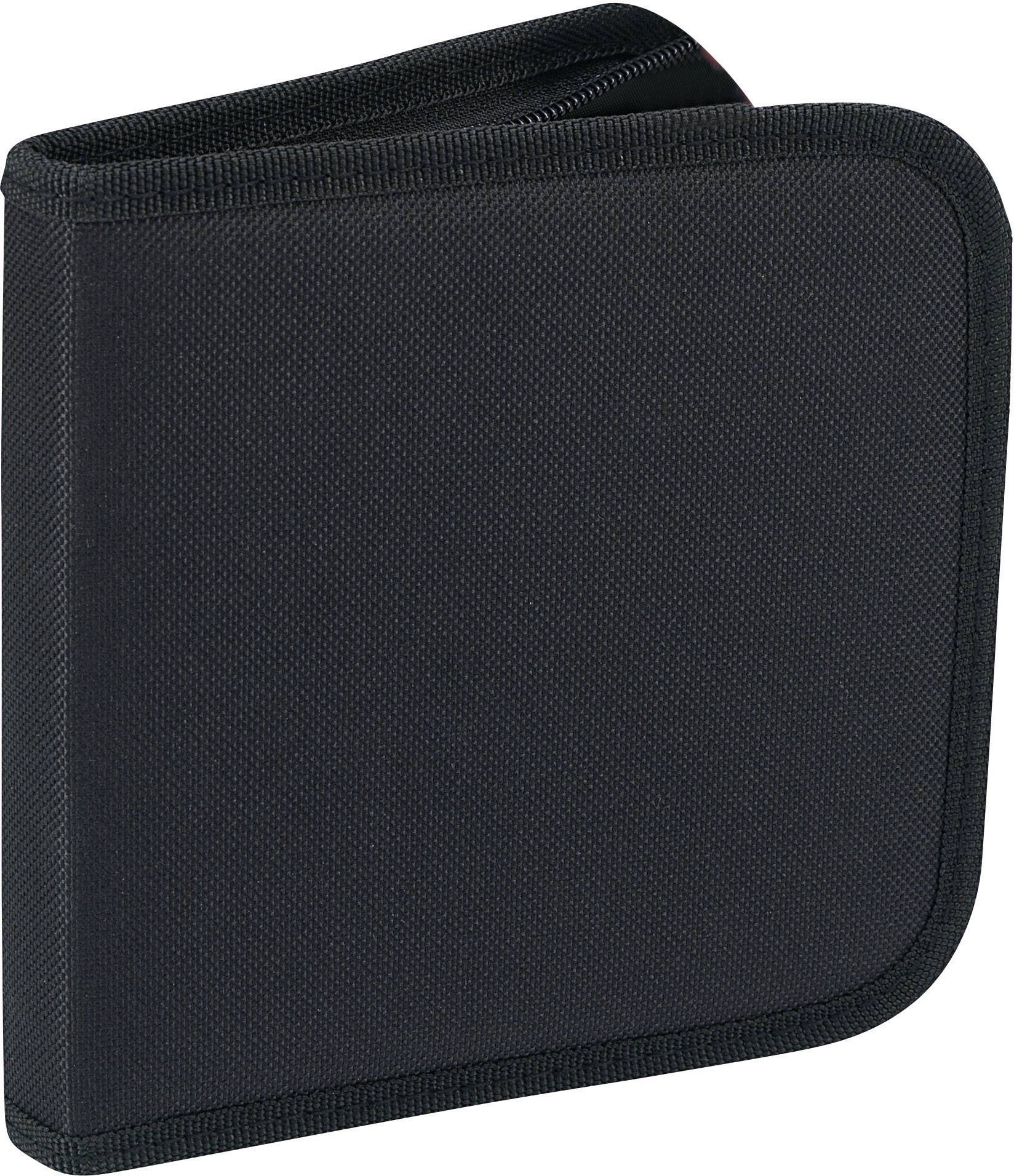 CD Tasche 12 CDs/DVDs/Blu-rays Nylon® Schwarz 1 St. (L x B x H) 160 x 28 x 158mm