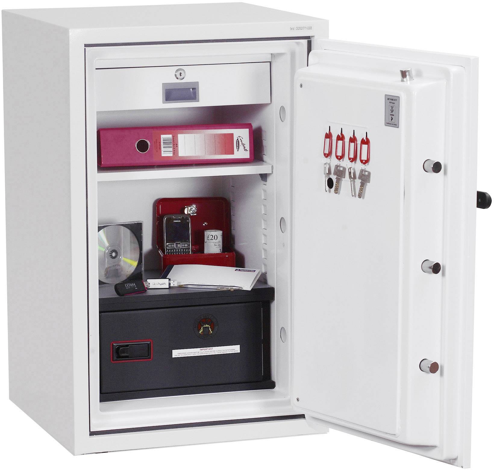 Phoenix DS2502E Data Combi Feuerschutztresor wasserabweisend, feuerfest Zahlenschloss