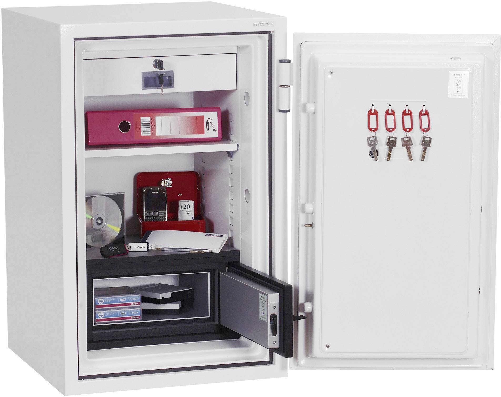 Phoenix DS2502E Data Combi Feuerschutztresor wasserabweisend, feuerfest Zahlenschloss