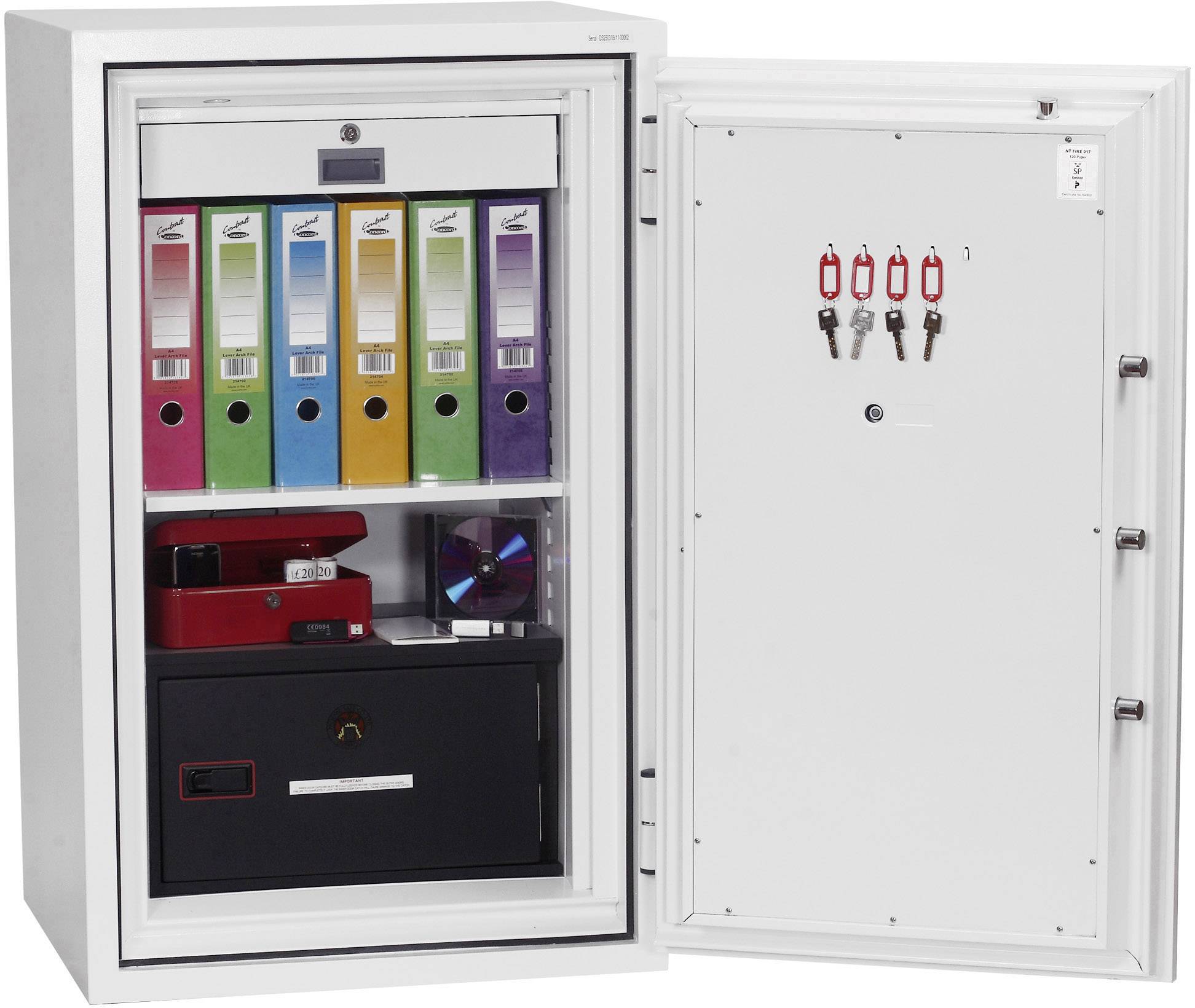 Phoenix DS2503E Data Combi Feuerschutztresor wasserabweisend, feuerfest Zahlenschloss