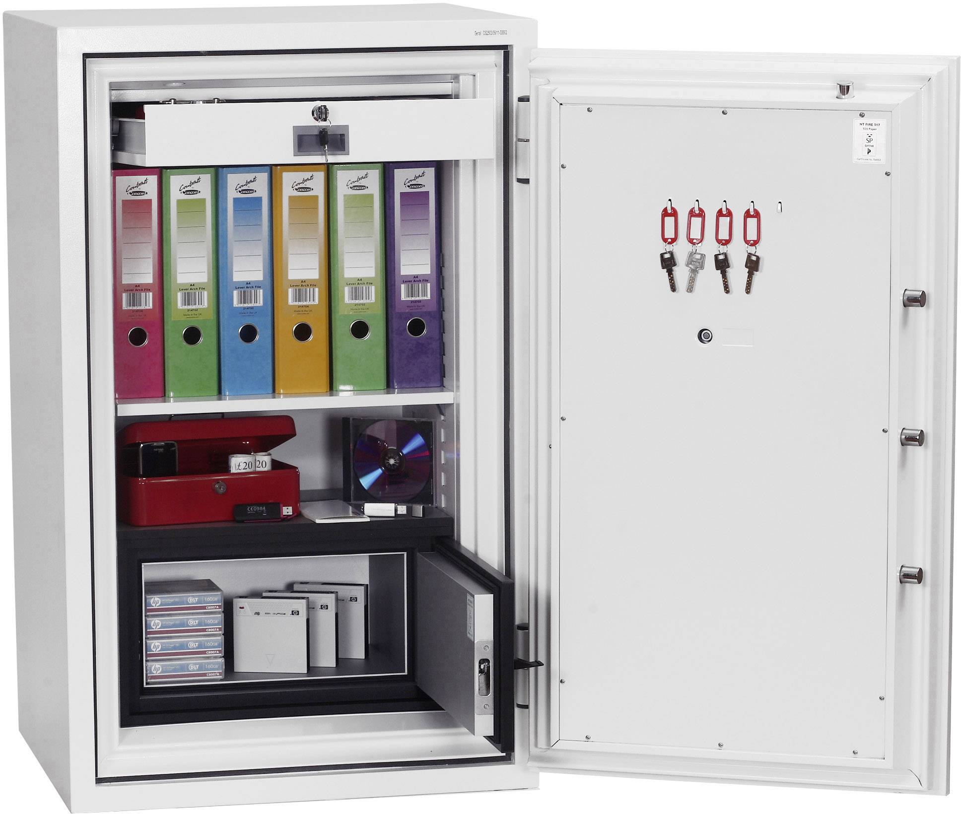 Phoenix DS2503E Data Combi Feuerschutztresor wasserabweisend, feuerfest Zahlenschloss