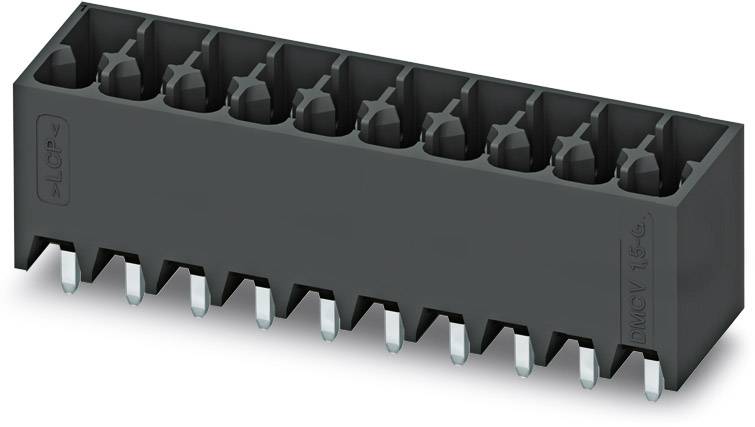 Ein schwarzer 10-poliger Steckverbinder für Elektronikprojekte, häufig verwendet für Verbindung mit Leiterplatten.