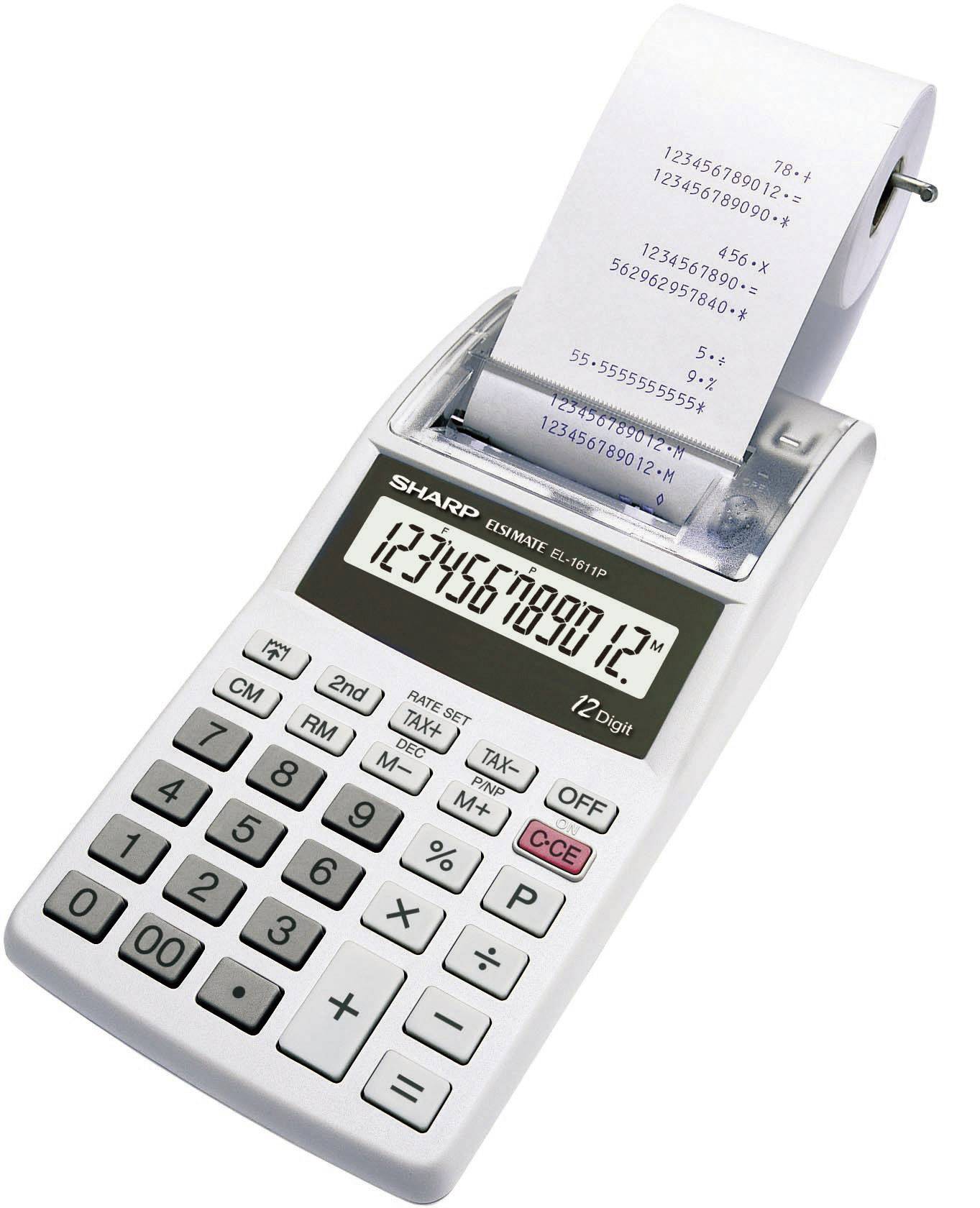 Tischrechner EL-1611P Batterie/Netzanschluss 96x191x40mm Weiß