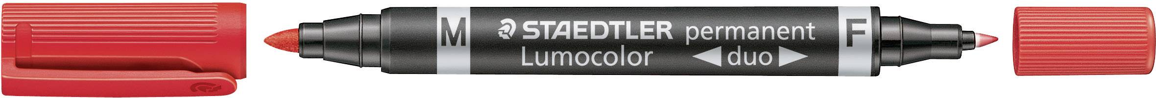 STAEDTLER Permanentmarker Lumocolor duo 348-2 0,6mm/1,5mm rot