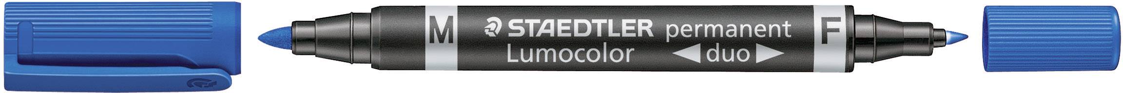 Permanentmarker Lumocolor permanent duo blau