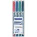 Staedtler Lumocolor® non-permanent pen 311 311 WP4 Universal-Marker Rot, Blau, Grün, Schwarz 0.4 mm