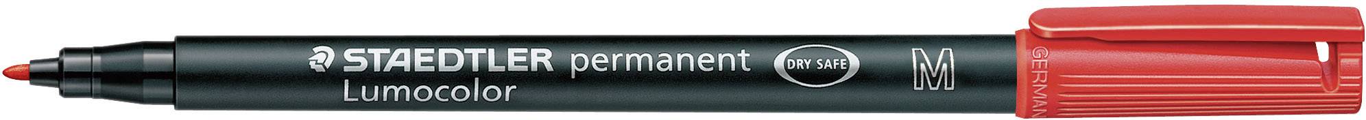 Staedtler Lumocolor permanent M DRY SAFE 317-2 Permanentmarker Rot wasserfest: Ja