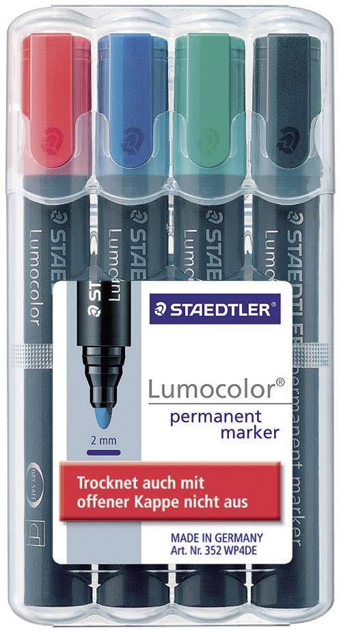 Permanentmarker Lumocolor 2mm Rundspitze Aufstellbox sortiert VE=4 Stück
