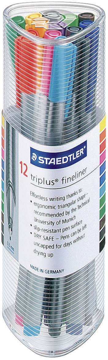 Staedtler triplus 334 334 PR12D Fineliner Blau, Gelb, Gelbgrün, Grau, Grün, Lichtblau, Magenta, Orange, Rot, Schwarz