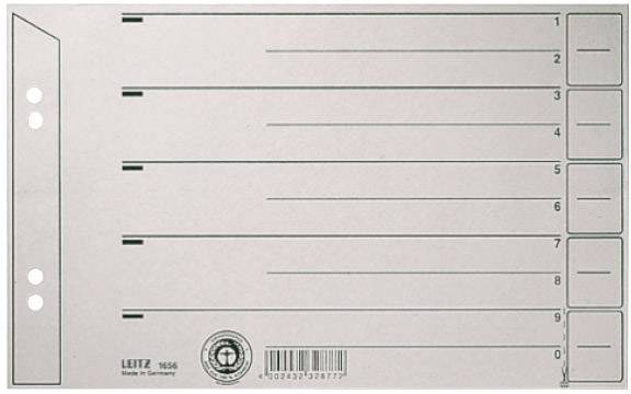 Leitz 16560385 Trennblatt Karton Grau