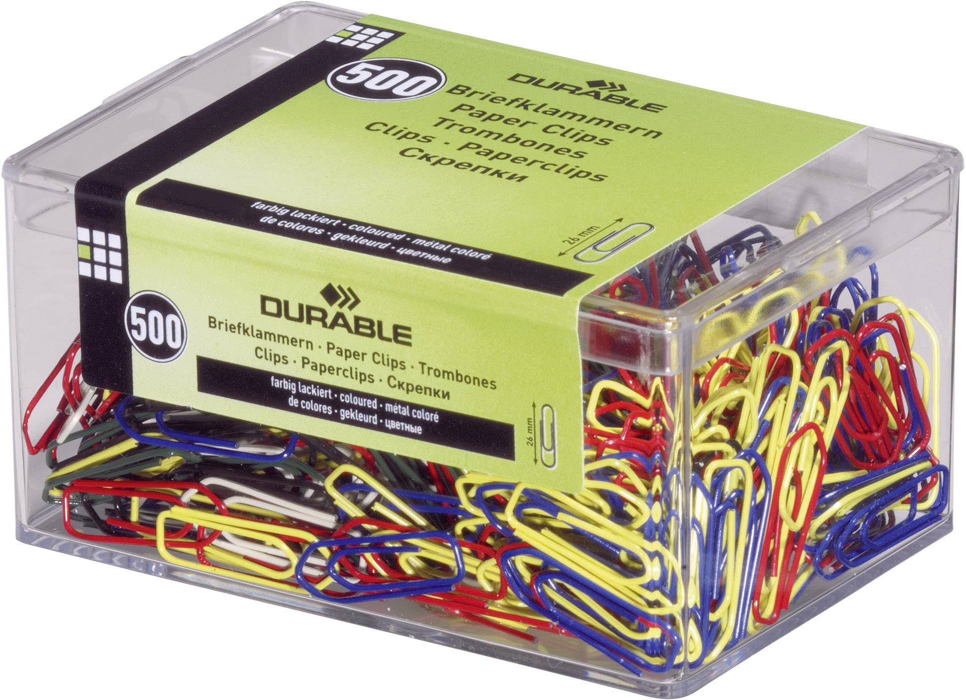 Durable Büroklammer 1241 26 mm Bunt 500 St.