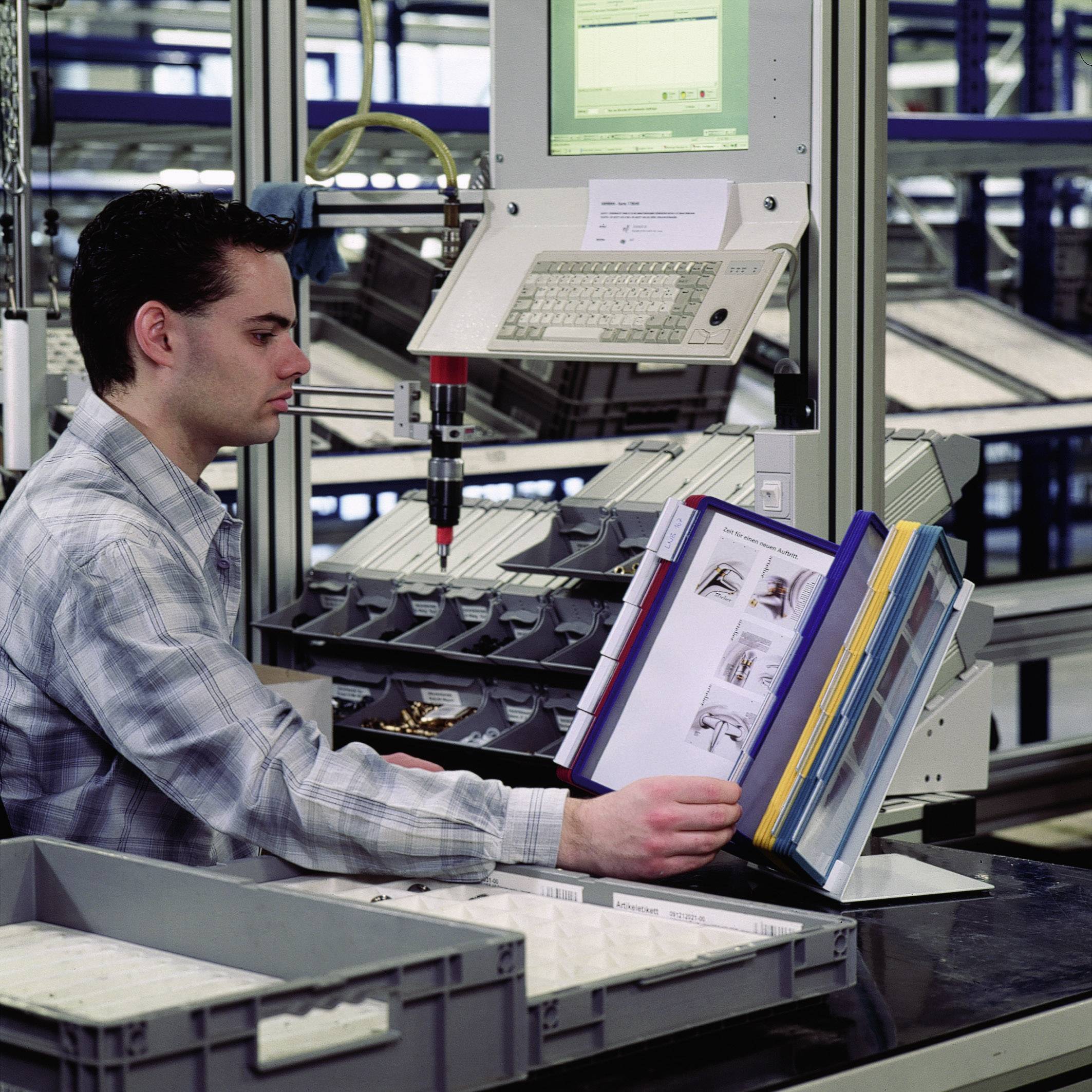 Durable Sichttafelständer VARIO TABLE 20 - 5699 Dunkelblau, Gelb, Grün, Rot DIN A4 Anzahl der mitgelieferten Sichttafeln 20