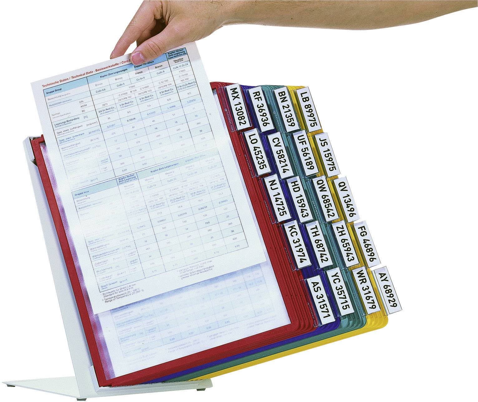 Durable Sichttafelständer VARIO TABLE 20 - 5699 Dunkelblau, Gelb, Grün, Rot DIN A4 Anzahl der mitgelieferten Sichttafeln 20