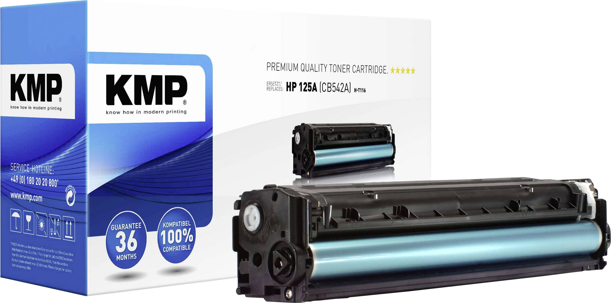 KMP H-T116   ersetzt HP 125A, CB542A Gelb 1400 Seiten Kompatibel Toner