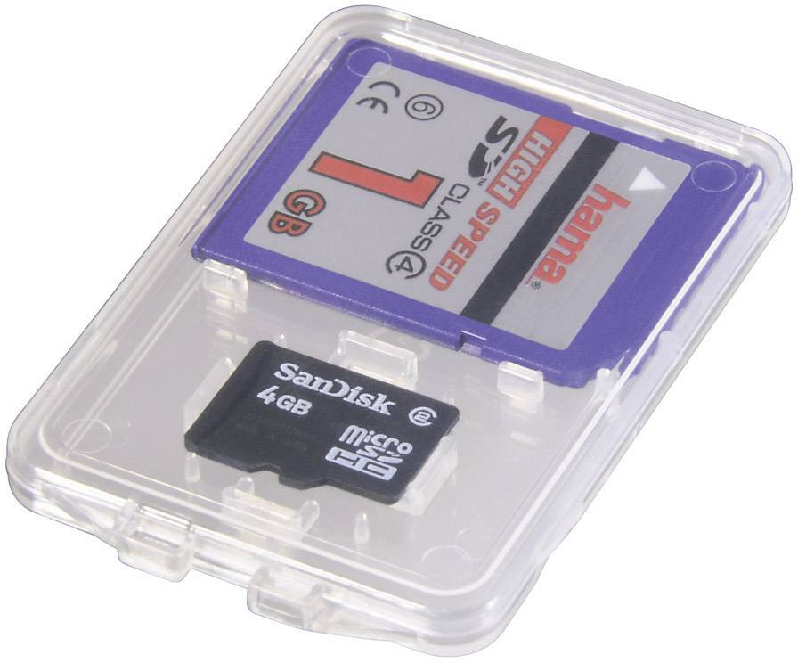 Hama 95947 Speicherkarten-Hülle microSD-Karte, SD-Karte Transparent