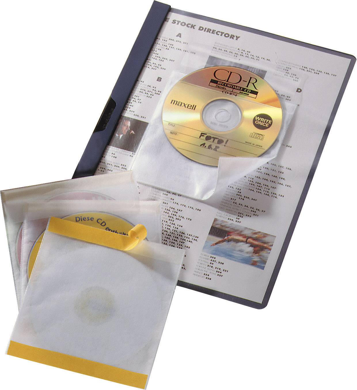 Durable CD Hülle 521019 1 CD/DVD/Blu-Ray Transparent Polypropylen 10St.
