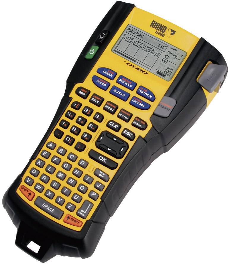 DYMO RHINO 5200 Beschriftungsgerät Geeignet für Schriftband: IND 6 mm, 9 mm, 12 mm, 19 mm