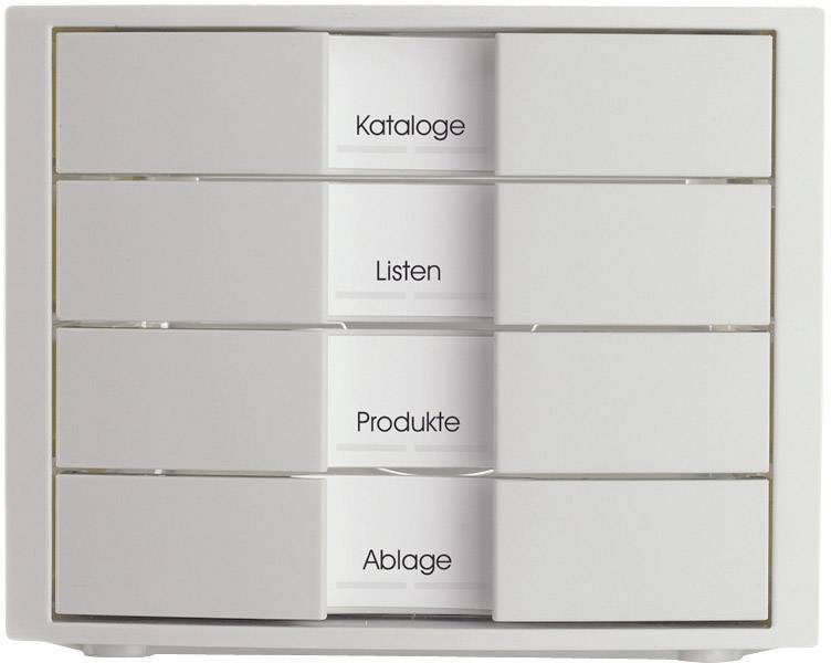 HAN Impuls 1010-x-11 Schubladenbox Lichtgrau DIN A4, DIN C4 Anzahl der Schubfächer: 4