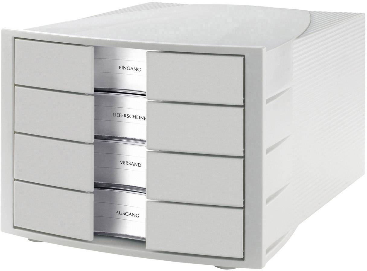 HAN Impuls 1010-x-11 Schubladenbox Lichtgrau DIN A4, DIN C4 Anzahl der Schubfächer: 4