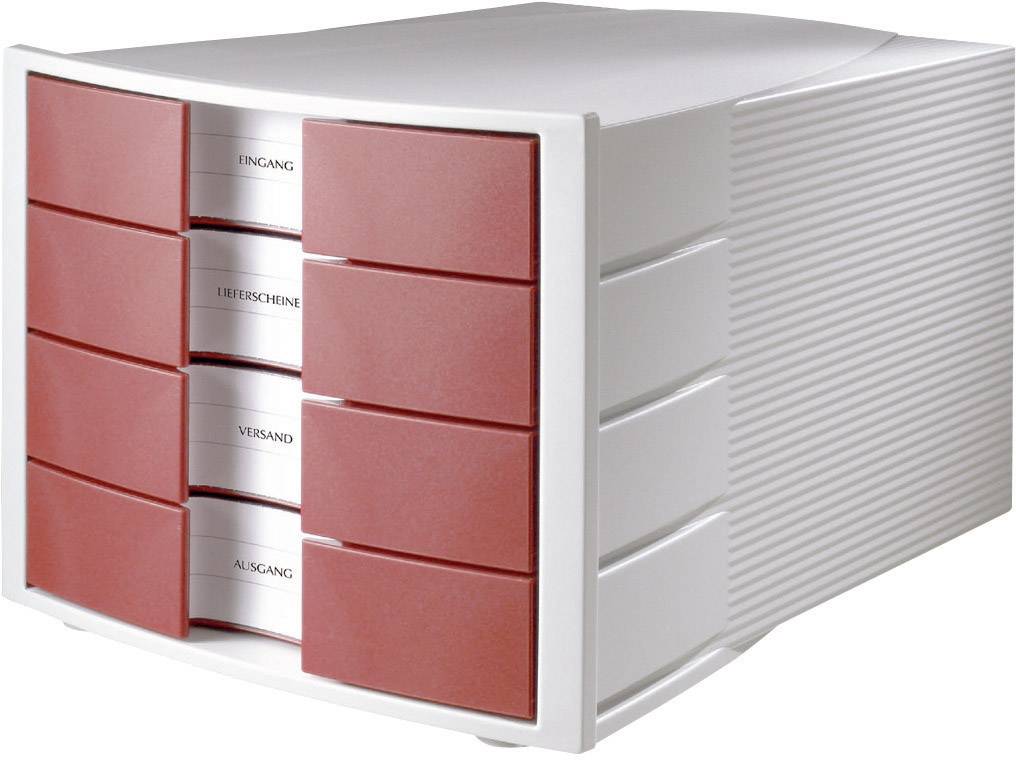 HAN Impuls 1010-x-17 Schubladenbox Lichtgrau DIN A4, DIN C4 Anzahl der Schubfächer: 4