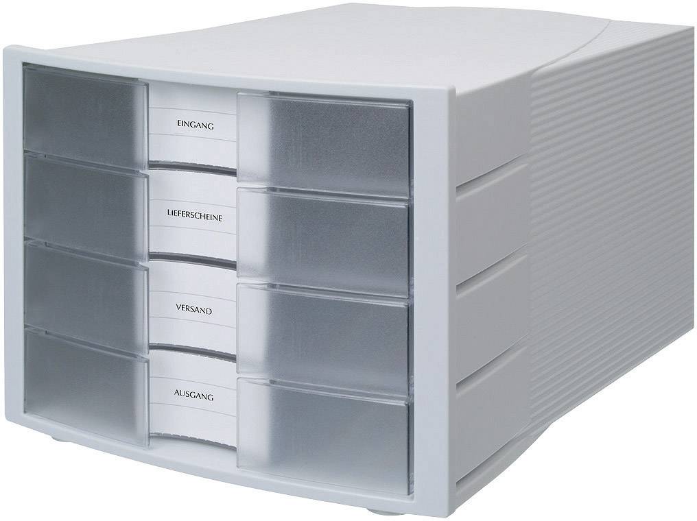HAN Impuls 1010-x-63 Schubladenbox Lichtgrau DIN A4, DIN C4 Anzahl der Schubfächer: 4