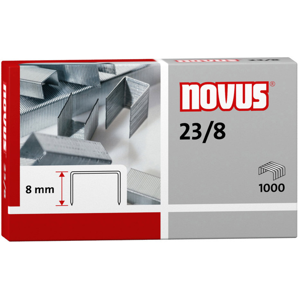 Novus 042-0040 Typ (Heftklammern): 23/8 Heftklammer 1000 St. 1.000 St./Pack. Heftleistung: 50 Bl. (80 g/m²)