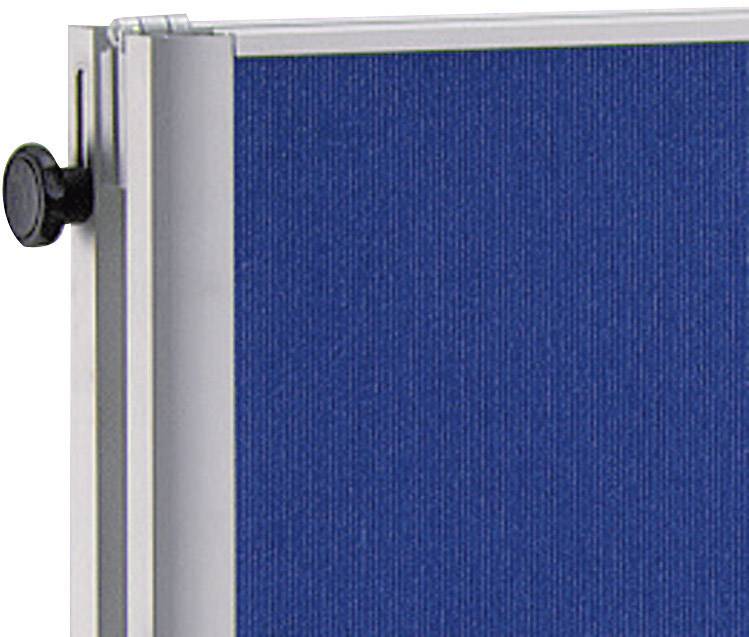 Maul Moderationstafel MAULpro (B x H) 120 cm x 150 cm Textil Blau, Weiß Inkl. Ablageschale, Inkl. Blockhalter, Inkl. Rollen, beidseitig verwendbar