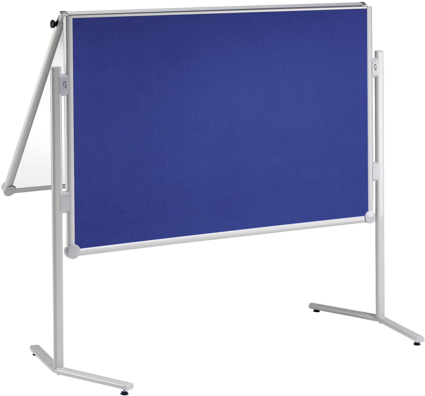 Maul Moderationstafel MAULpro (B x H) 120 cm x 150 cm Textil Blau, Weiß Inkl. Ablageschale, Inkl. Blockhalter, Inkl. Rollen, beidseitig verwendbar