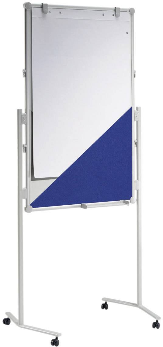 Maul Moderationstafel MAULpro (B x H) 75 cm x 120 cm Textil Blau, Weiß Inkl. Ablageschale, Inkl. Block, Inkl. Blockhalter, Pinntafel, beschriftbar