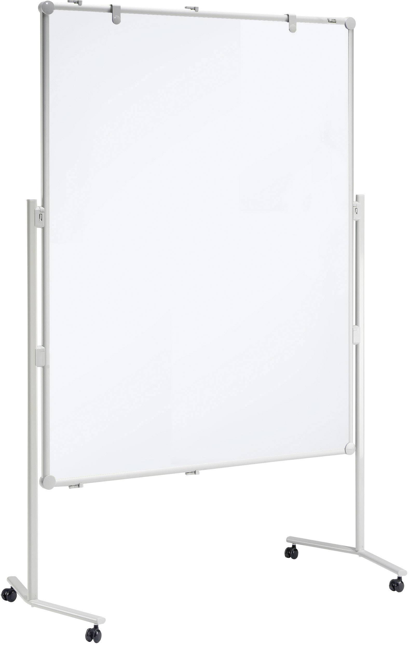 Maul Moderationstafel (B x H) 120cm x 150cm Whiteboard Weiß Inkl. Ablageschale, Inkl. Blockhalter, Inkl. Rollen, beidseitig