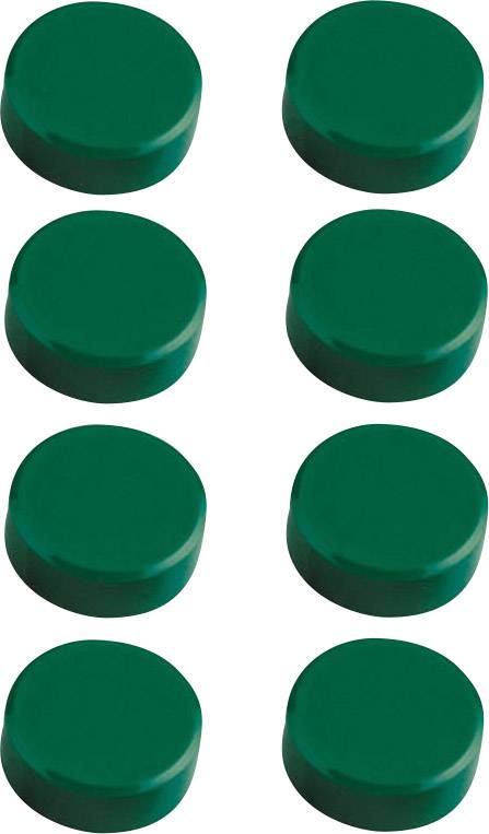 Maul Magnet MAULpro (Ø x H) 15 mm x 7 mm rund, Facettrand Grün 8 St. 6175255