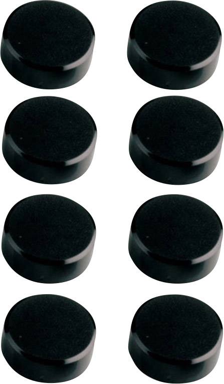 Maul Magnet MAULpro (Ø x H) 15 mm x 7 mm rund, Facettrand Schwarz 8 St. 6175290
