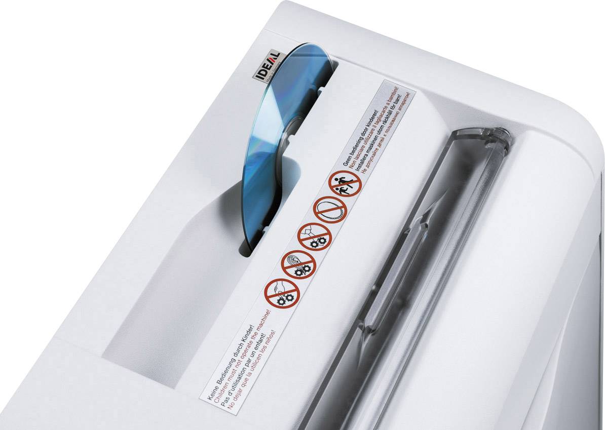 Ideal Office 2270 Aktenvernichter 11 Blatt Streifenschnitt 4mm P-2 20l Vernichtet auch Büroklammern, CDs, DVDs, Heftklammern