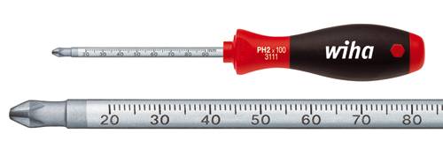 Wiha 36072 Werkstatt Kreuzschlitz-Schraubendreher PH 1 Klingenlänge: 80 mm DIN ISO 8764