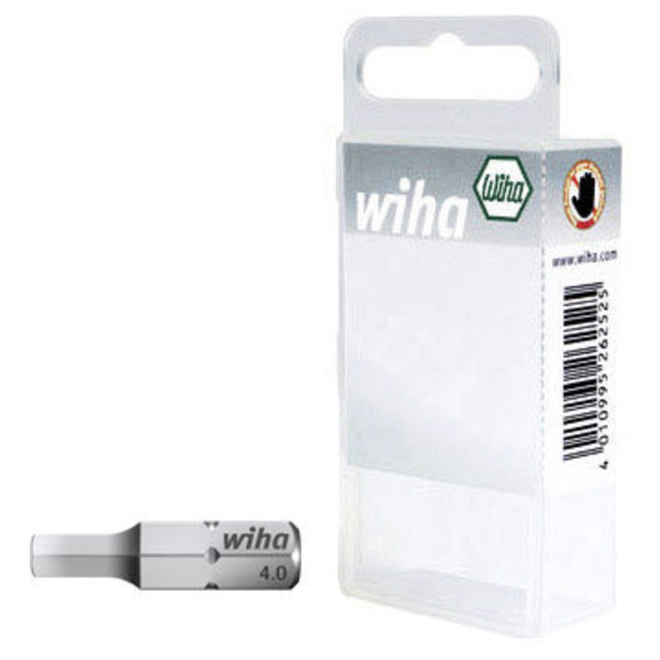 Wiha Sechskant-Bit 4mm Chrom-Vanadium Stahl gehärtet C 6.3 1St.
