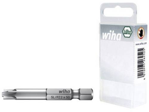 Wiha Plus/minus-Bit SL/PZ 1 Chrom-Vanadium Stahl gehärtet E 6.3 2 St.