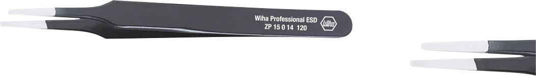Schwarze Pinzette mit weißem Griffende, beschriftet mit 'Witte Professional ESD ZP 5.10.0.1 120'.