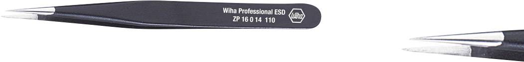 Eine schwarze Präzisionspinzette mit silbernen Spitzen, geeignet für feine Arbeiten. Markierung 'Weller Professional ESD 7A-SA 51/2'.