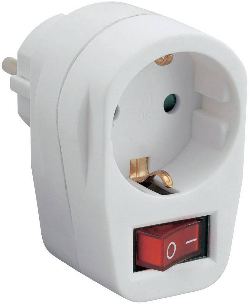 Basetech 7627115 Schaltbare Zwischensteckdose 3er Set 1polig Weiß