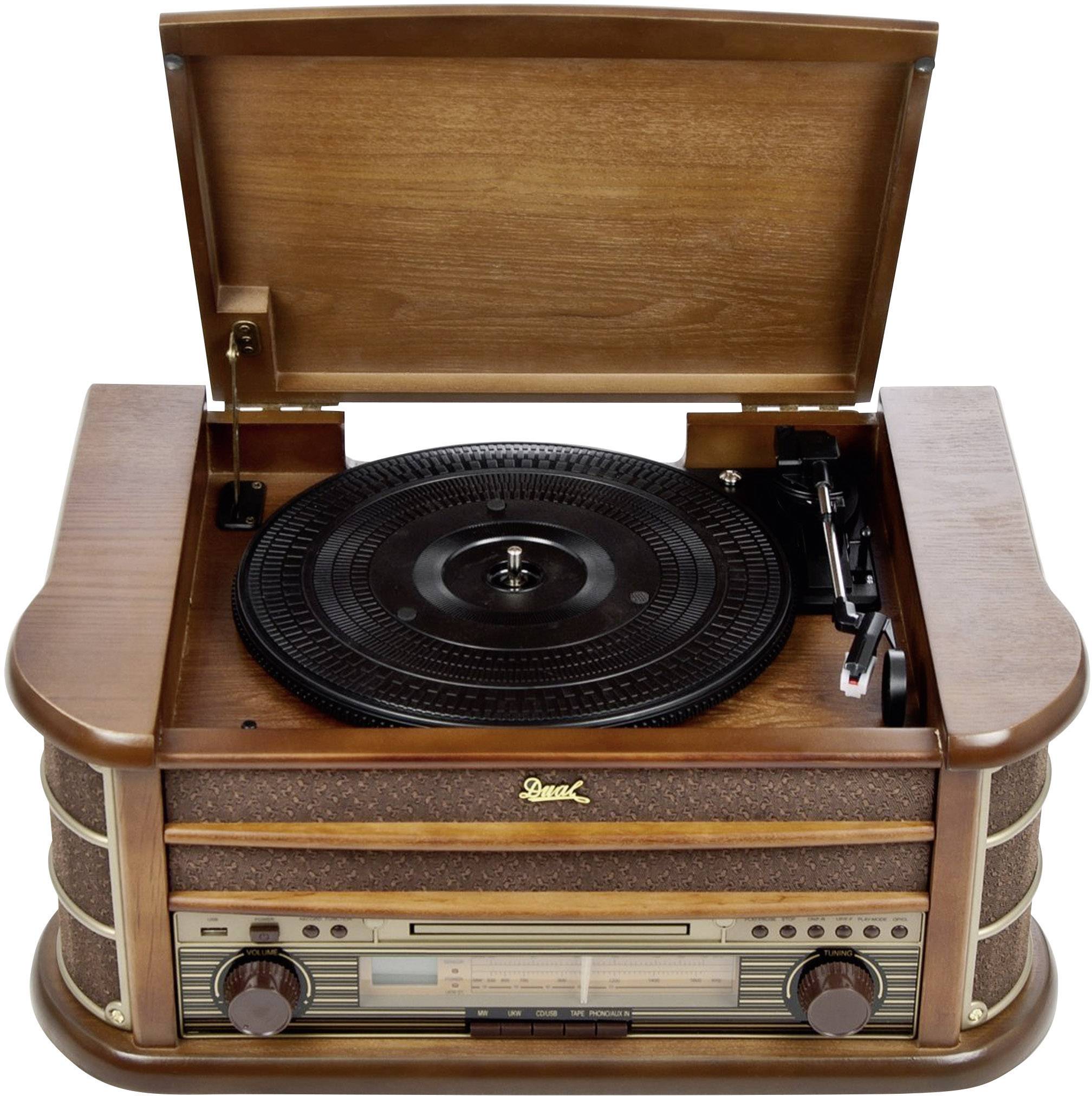 Dual NR 4 USB-Plattenspieler Riemenantrieb Holz