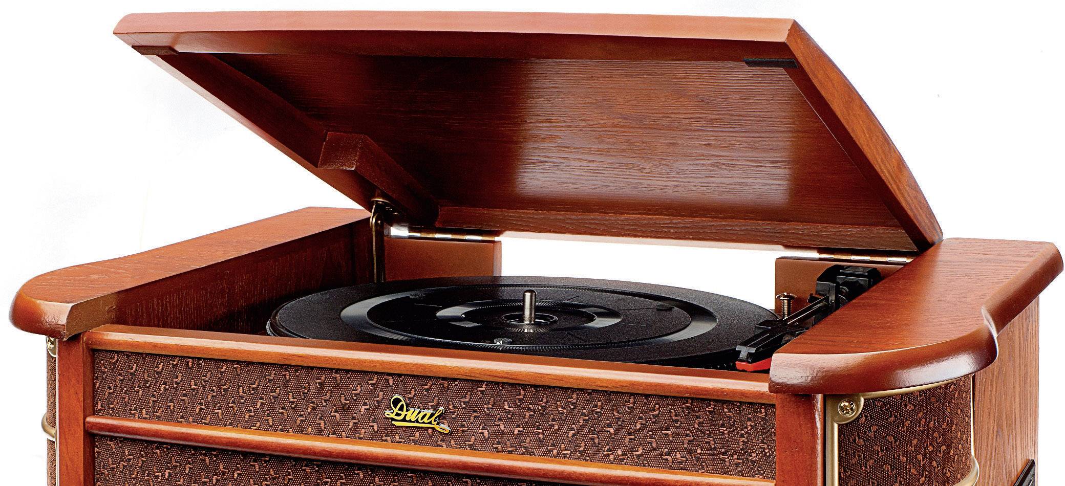 Dual NR 4 USB-Plattenspieler Riemenantrieb Holz