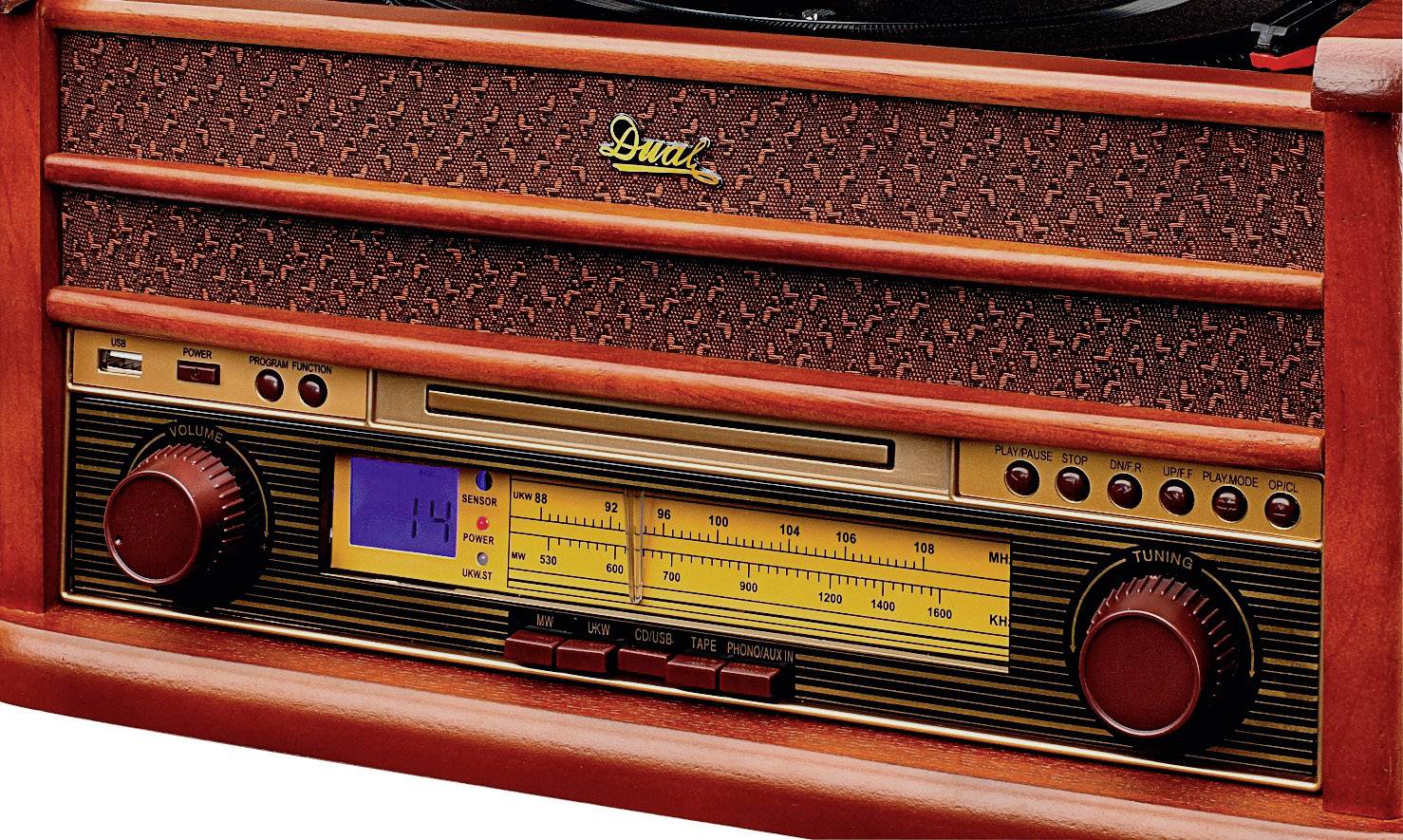 Dual NR 4 USB-Plattenspieler Riemenantrieb Holz