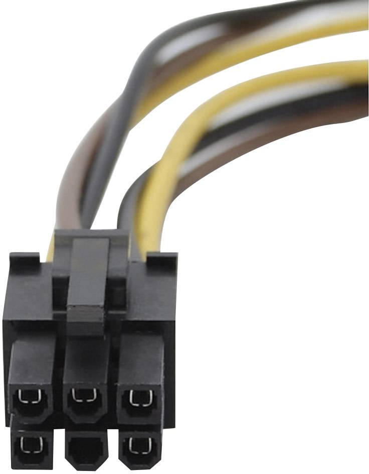 club3D Strom Anschlusskabel [1x PCIe-Buchse 6pol. - 2x IDE-Strom-Stecker 4pol.] 0.15 m Schwarz, Gelb, Braun