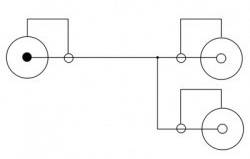 Delock 84493 Cinch Audio Anschlusskabel [1x Cinch-Stecker - 2x Cinch-Buchse] 20.00 cm Schwarz