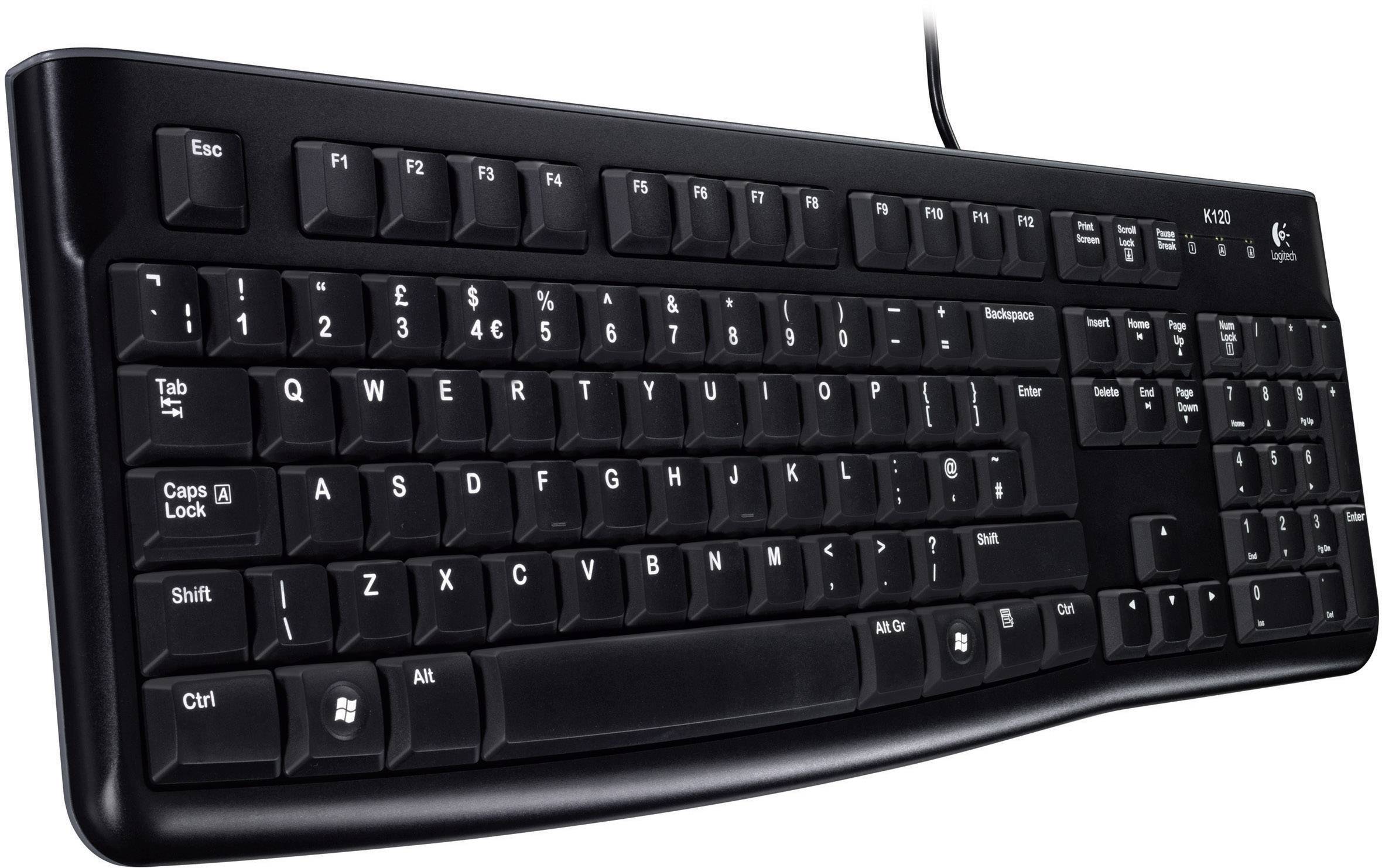 Logitech Keyboard K120 for Business, USB, schwarz, OEM Version