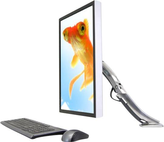 Ergotron MX Desk Mount LCD Arm 1fach Monitor-Tischhalterung 30,5cm (12") - 76,2cm (30") Silber Neigbar, Schwenkbar, Rotierbar