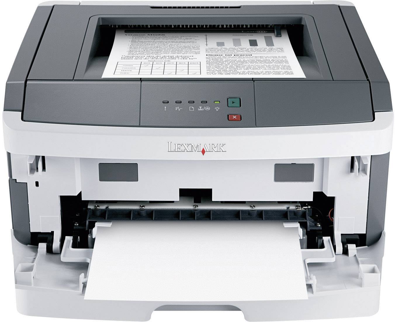 Lexmark E260, S/W-Laserdrucker, A4, USB,Parallel, 1200 x 1200 dpi, Max. 33 S./min (S/W)