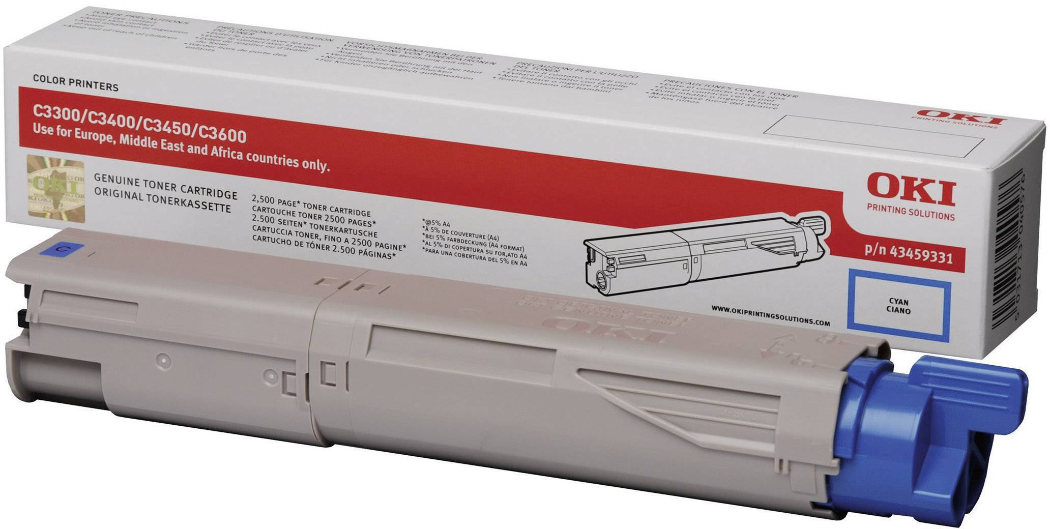 OKI Cyan - Original - Tonerpatrone - für C3300n - 3400n - 3450n