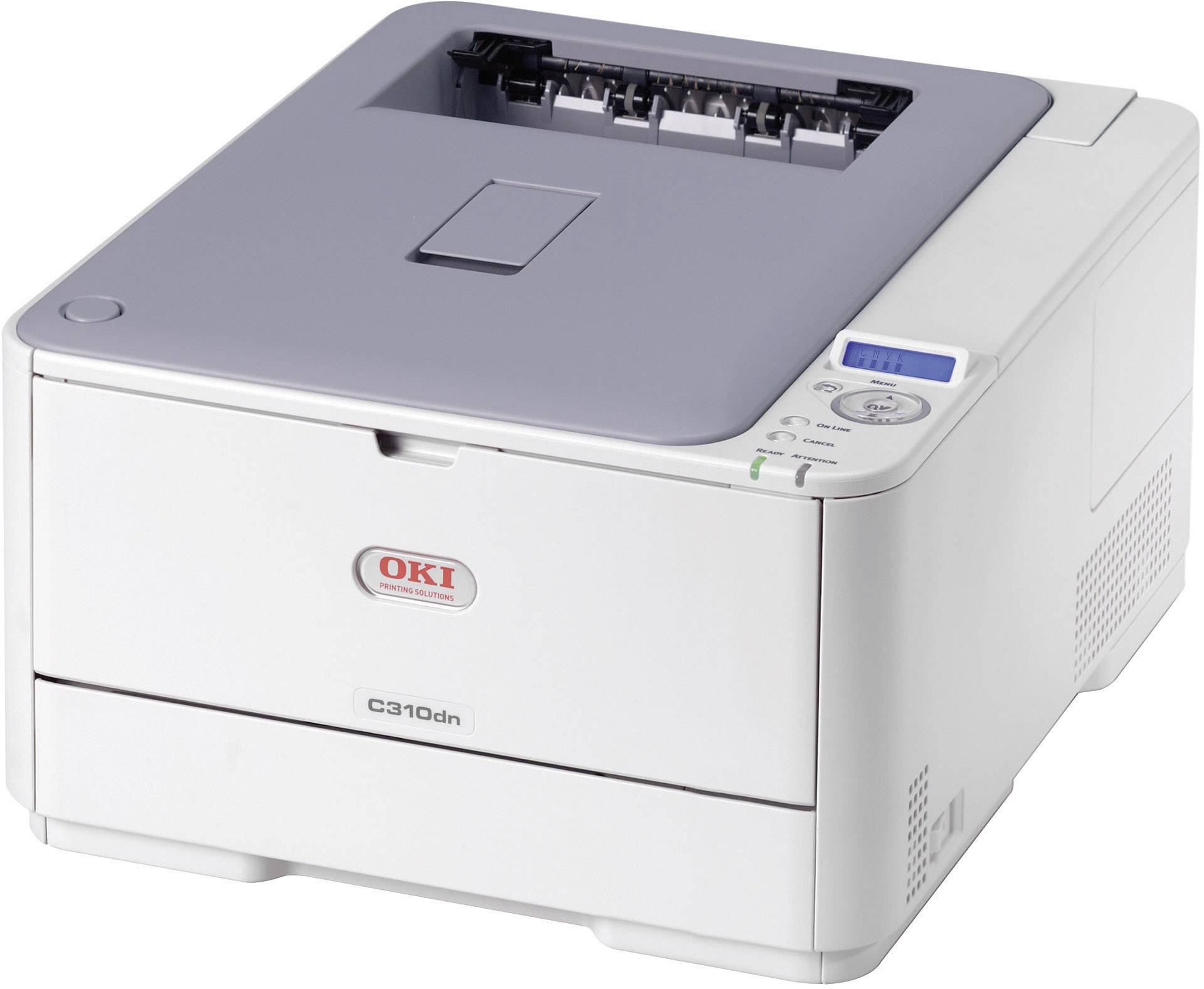 OKI C310dn, Farblaserdrucker, A4, USB,LAN,Duplex, 1200 x 600 dpi, Max. 24 S./min (S/W); 22 S./min (Farbe)