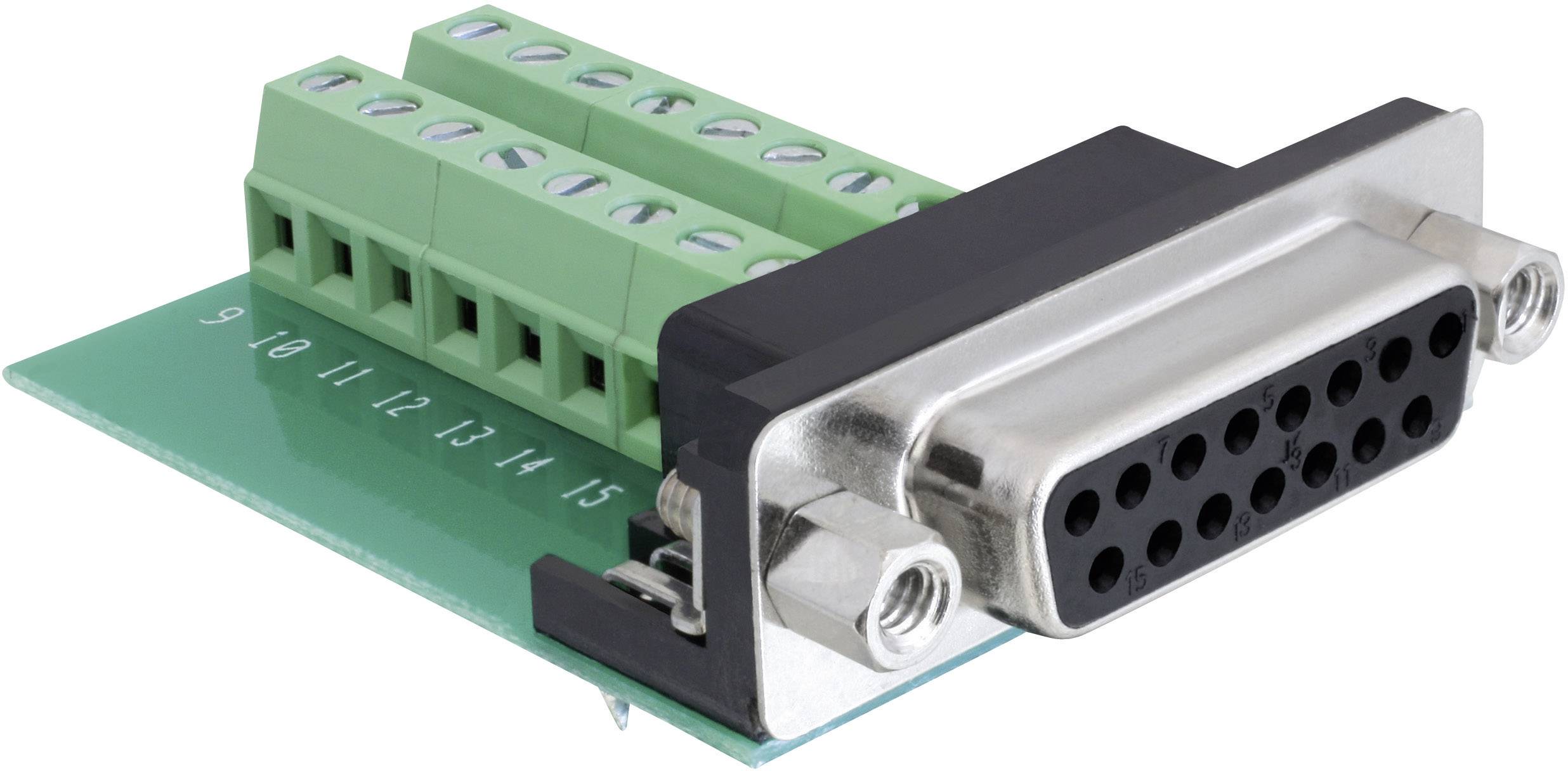 Delock 65274 D-SUB Buchsenleiste 180 ° Polzahl: 15, 16 1 St.